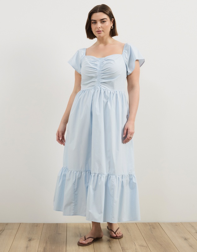 Atmos&Here Curvy - Andy Cotton Poplin Midi Dress