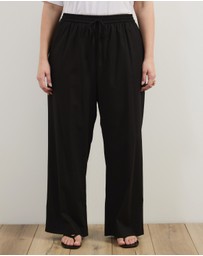 Atmos&Here Curvy - Zosia Cotton Linen Flared Pants