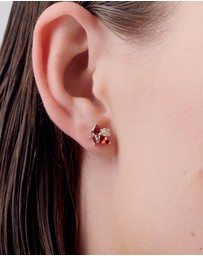 Karen Walker - Rock Garden Earrings with Garnet