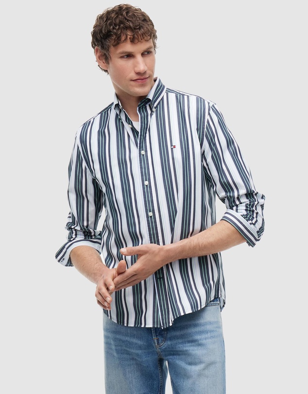 Tommy Hilfiger - Cotton Poplin Striped Shirt