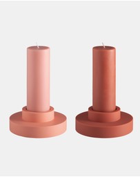 porter green - flipp lrg silicone unbreakable candle holder set