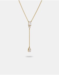 THOMAS SABO - THOMAS SABO Y Necklace with White Zirconia Stones Gold