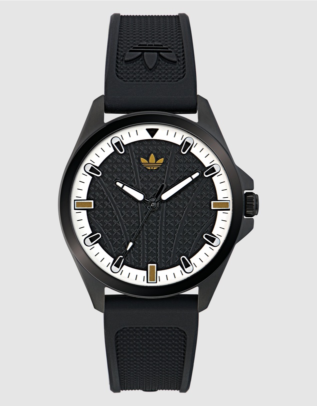 adidas Originals - Originals Iconic One 40mm IP Black Steel Silicone Watch