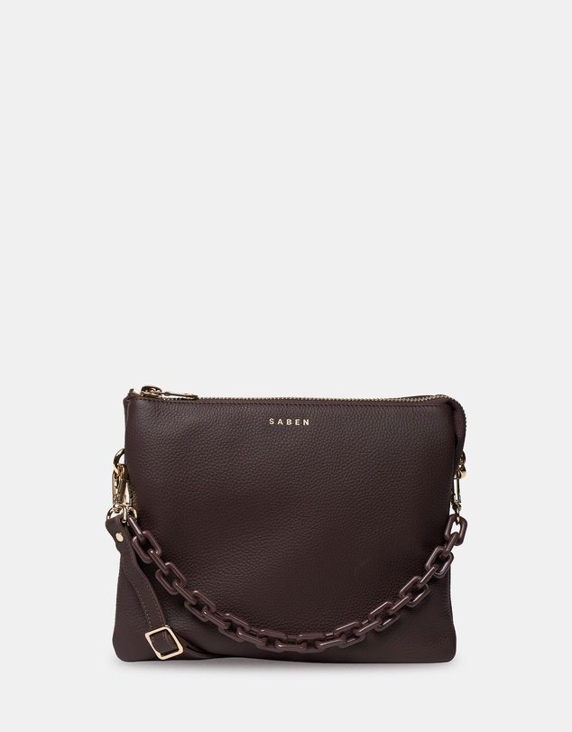 SABEN - Matilda Crossbody Cacao + Tonal Chain