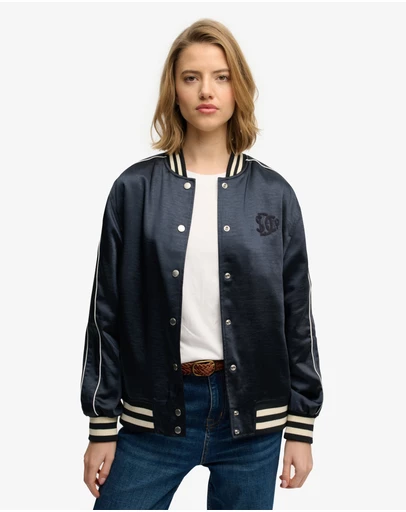 Superdry - Varsity Satin Slim Fit Bomber Jacket