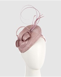 Max Alexander - Pillbox Dusty Pink Racing Fascinator