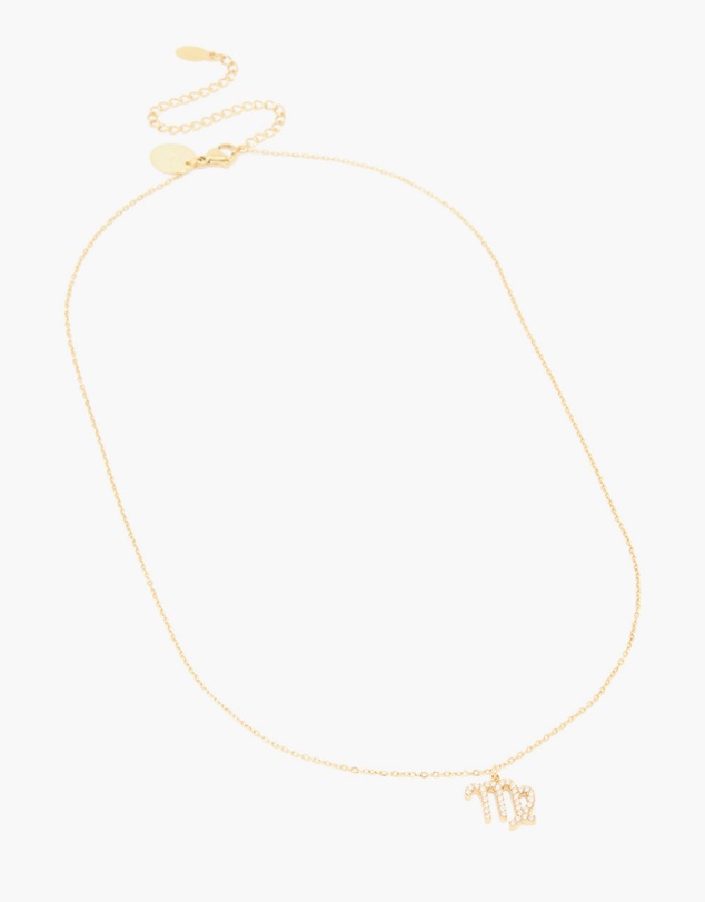 Lovisa - Waterproof Gold Plated Stainless Steel Cubic Zirconia Virgo Zodiac Sign Necklace
