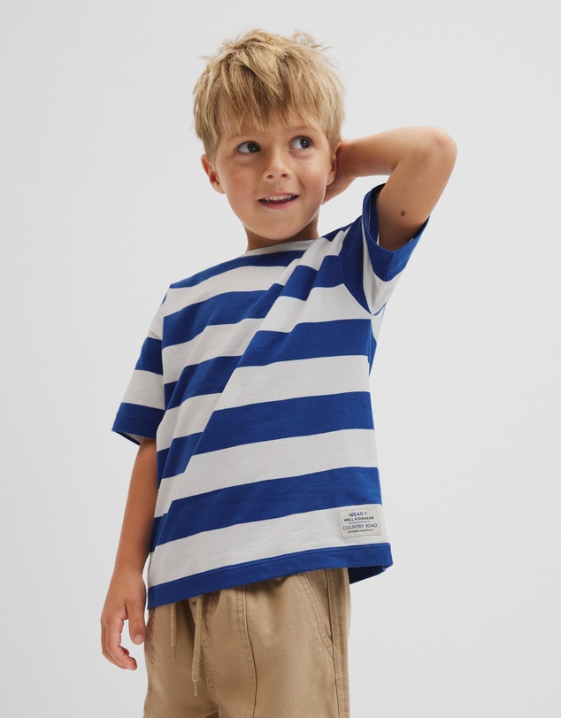 Country Road - Oversized Stripe Short Sleeve T-shirt