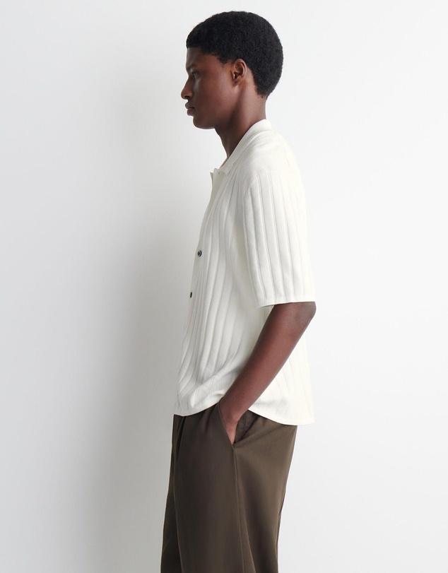 COS - Ribbed-Knit Cotton Shirt