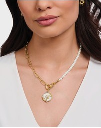 THOMAS SABO - Golden Necklace with Freshwater Pearls and Zirconia