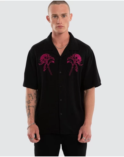 Nomadic Paradise - Florisim Cropped Resort Shirt