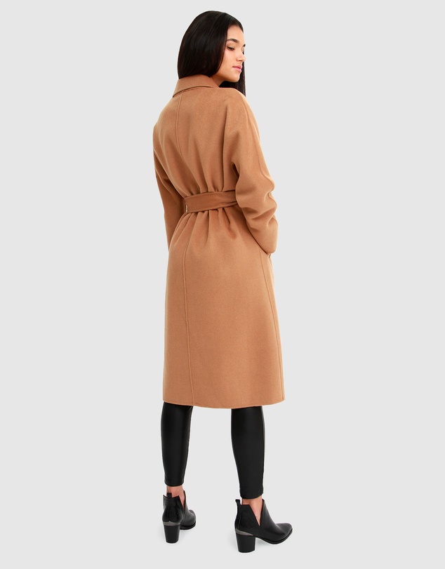 Belle & Bloom - Boss Girl Double-Breasted Lined Wool Coat