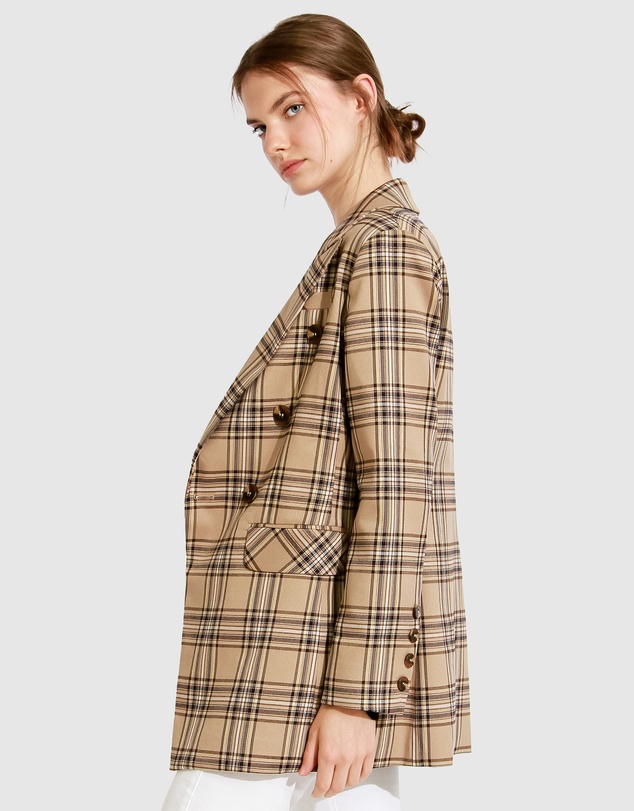 Belle & Bloom - Too Cool For Work Plaid Blazer