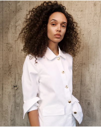 Trenery - Pocket Detail Denim Jacket in White