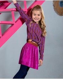 B.Nosy - Roza Pleated Metallic Skirt - Kids-Teens