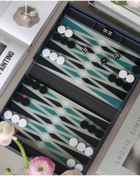 Printworks - Printworks Classic Backgammon -Grey Blue