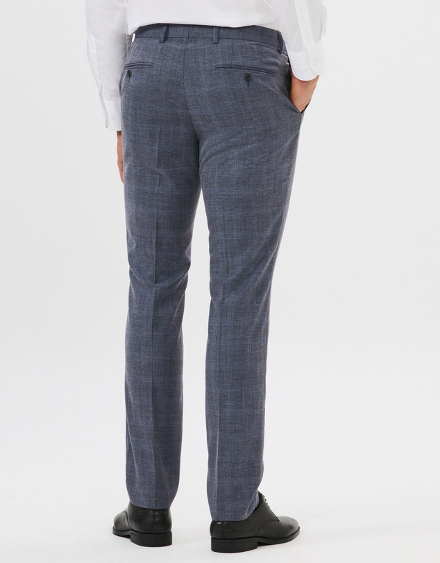 Van Heusen - Superfine Twill Slub Check Suit Pant