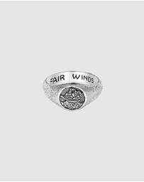 Haze & Glory - ICONIC EXCLUSIVE - Ring Sailboat Fair Winds Signet 925 Sterling Silver