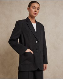 AERE - Oversized Linen Blazer