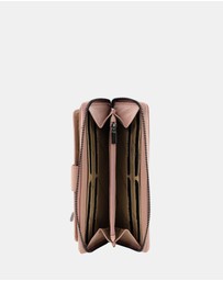 Pierre Cardin - Pierre Cardin Women's Leather Zip around wallet w/ Wristlet