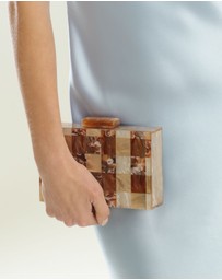 Morgan & Taylor - Harper Acrylic Clutch in Brown