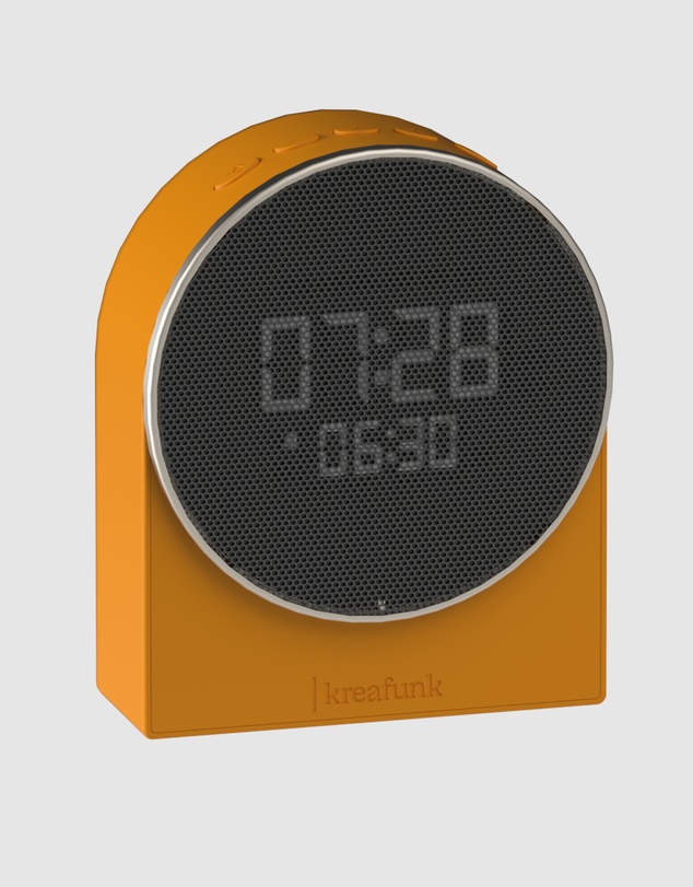 Kreafunk - Kreafunk Ivy Alarm Clock W/ Bluetooth Speaker - Mango Burst