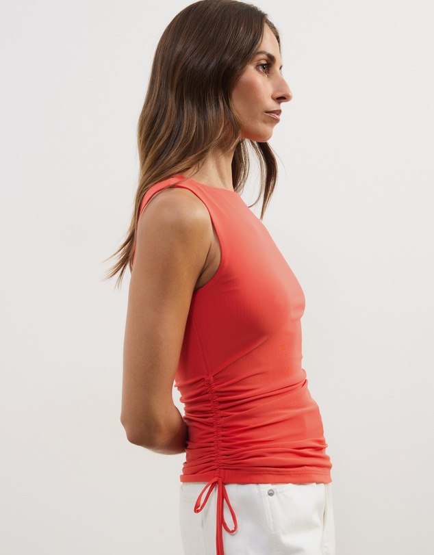 Atmos&Here - June Gathered Waist Mesh Tank