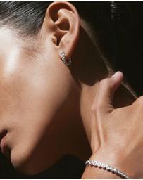 SAINT VALENTINE - Crescendo Oval Hoops - Silver