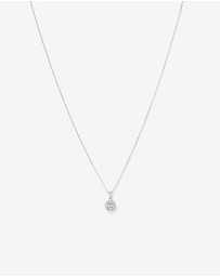 Michael Hill - Round Brilliant Cubic Zirconia Halo Pendant Necklace in Sterling Silver