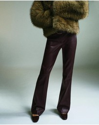 M.N.G - Faux-Leather Flared Trousers