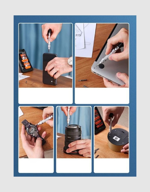 Ugreen - UGREEN 38-In-1 Precision Screwdriver Set Aluminum Alloy Handle Magnetic Tips Laptops Watches