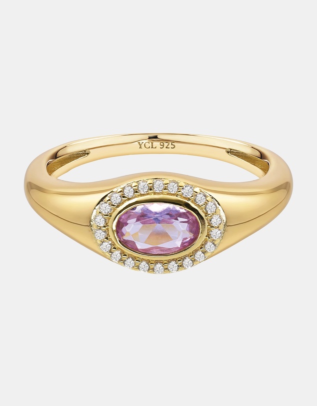 YCL  - February Birthstone Signet Ring