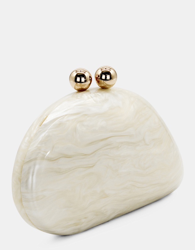 Morgan & Taylor - Willia Shell Clutch in White