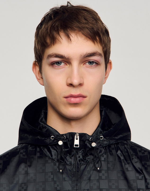 Sandro - Surf Squarecross Nylon Jacquard Leger Jacket