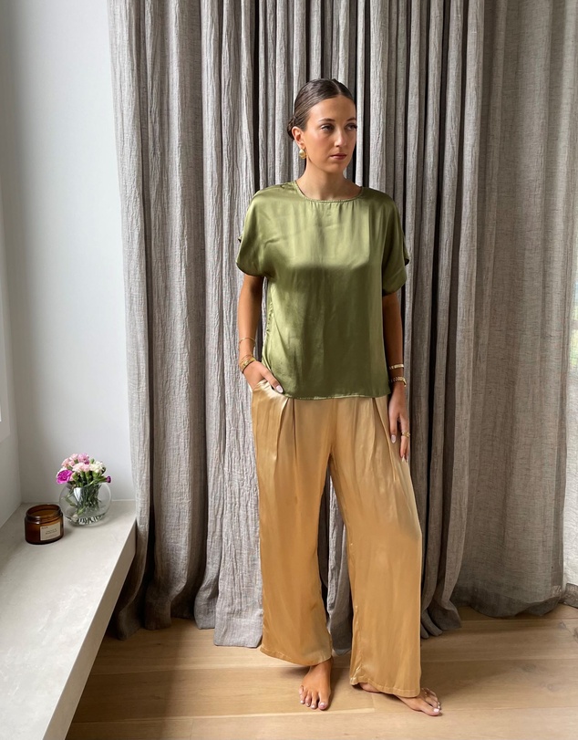 SILK MAGNOLIA - 100% Silk T-shirt