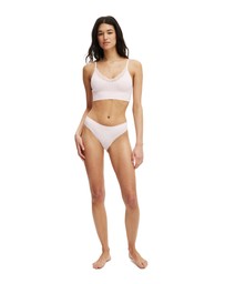 Cotton On Body - Seamless Longline Lace Trim Bralette