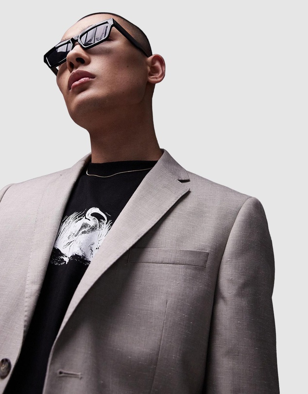 Topman - Slim Linen Suit Jacket