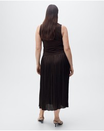 M.N.G - Parrot Combined-Fabric Long Dress