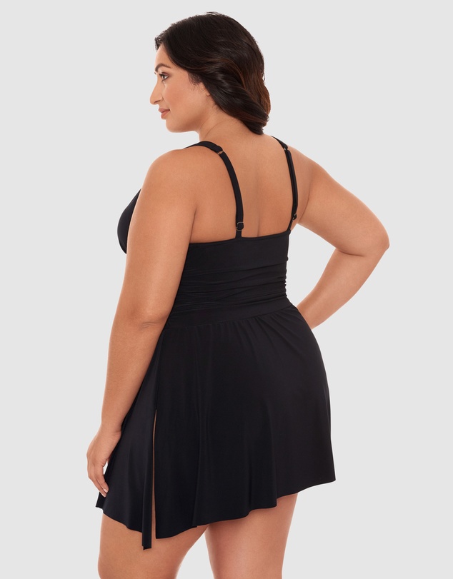 Magicsuit - Celine V Neck Short Plus Size Swimdress