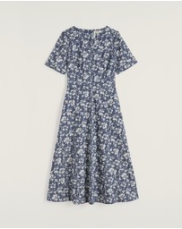 Seasalt - Seasalt Cornwall Blue Fox Path Printed Chambray Dress