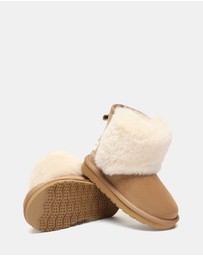 EVERAU - Australian Shepherd Ugg Bambi Kids Cow Suede Upper UGG Boots