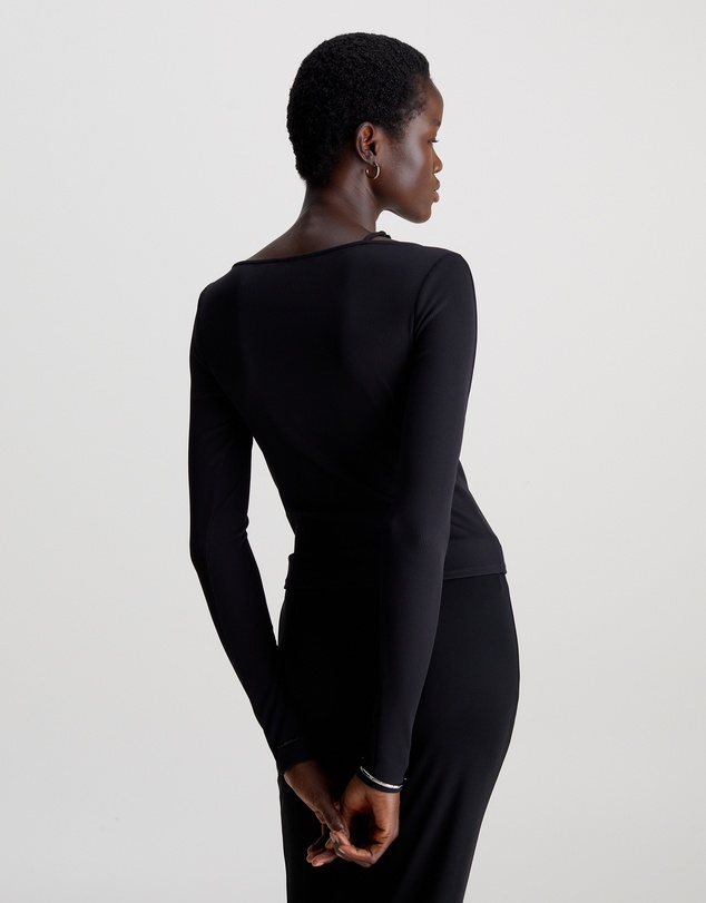 Calvin Klein - Slim Slash Neck Top