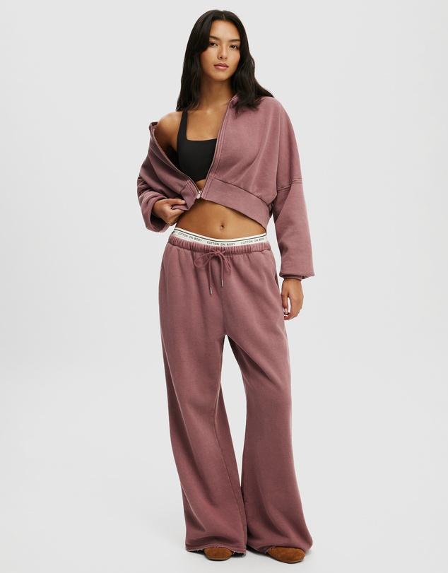 Cotton On Body Active - Active Raw Edge Wide Leg Sweatpants