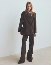 M.N.G - Double-Breasted Check Suit Jacket