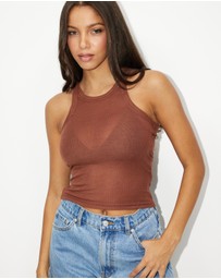Dazie - Too Good Sheer Tank Top