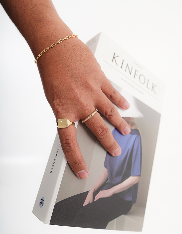 Kuzzoi - ICONIC EXCLUSIVE - Chunky Band Ring in Gold-Plated 925 Sterling Silver