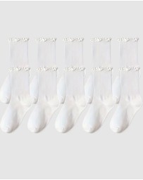 High Heel Jungle - Premium Cotton Frill Edge Socks- 5 Pack