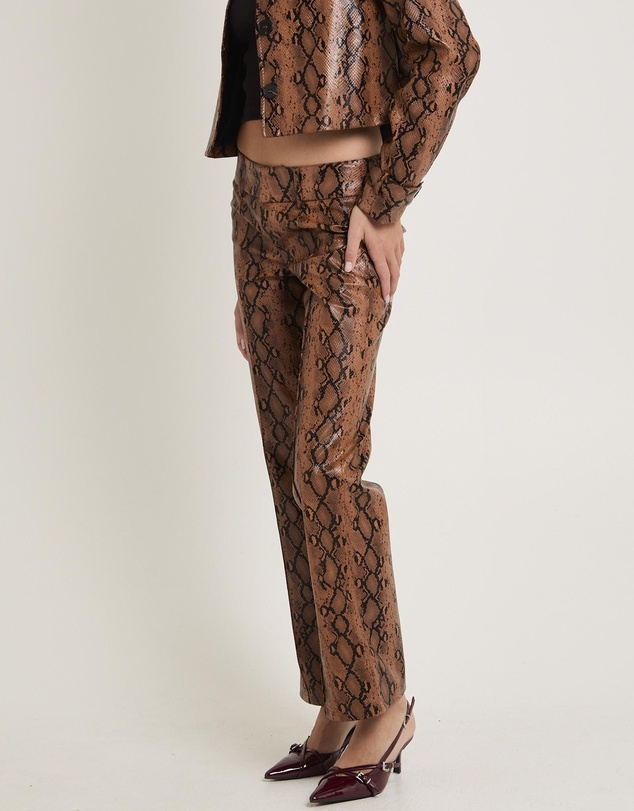 Alice In The Eve - Stassy Snake Faux Leather Pants