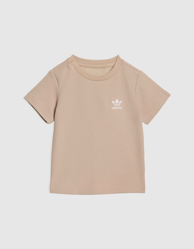 adidas Originals - Regular Waffle Shorts and T-Shirt Set - Babies-Kids