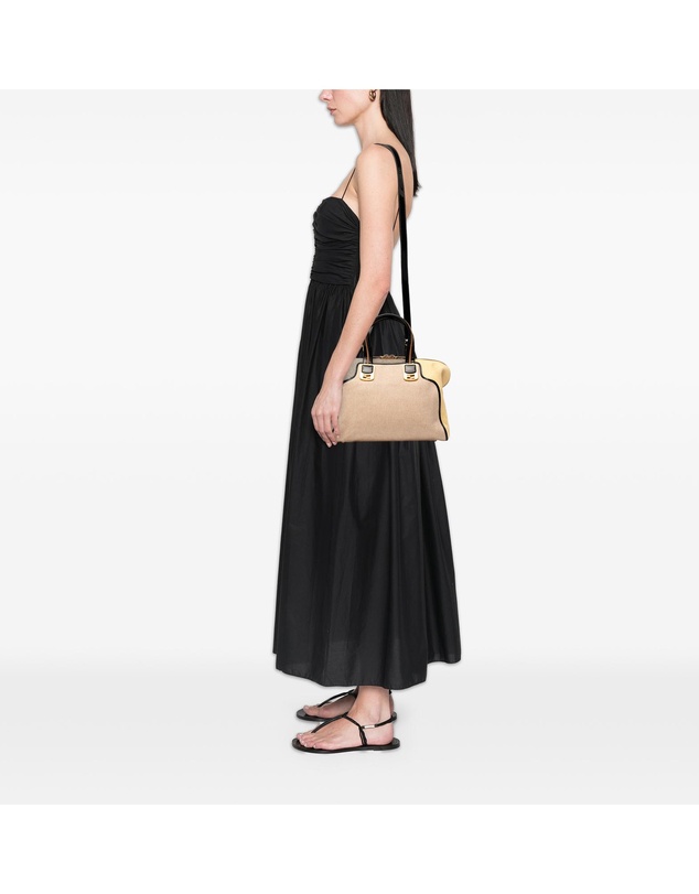 Pre-Loved by Azura Reborn - Pre-Loved Small Canvas Colorblock Chameleon Satchel